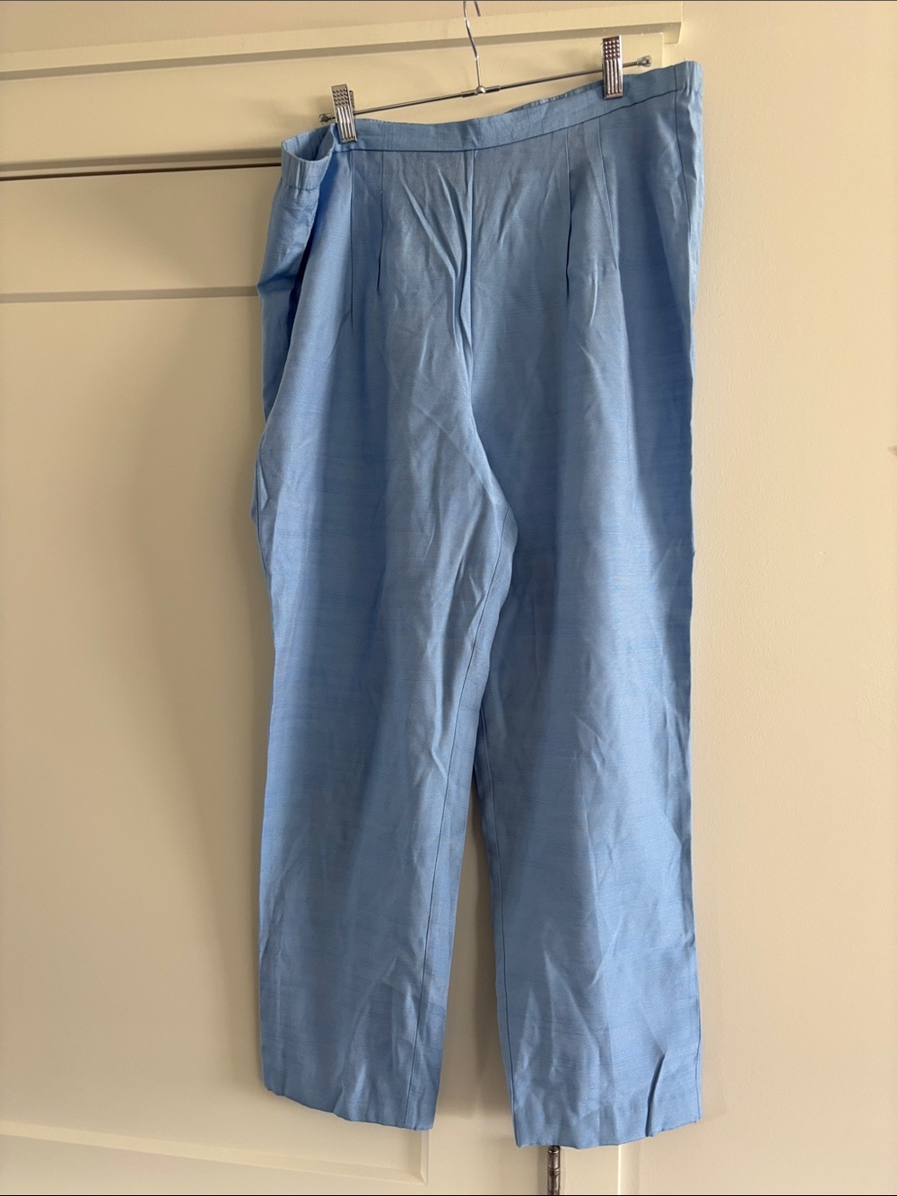 Light Blue Women’s Pleated Trousers